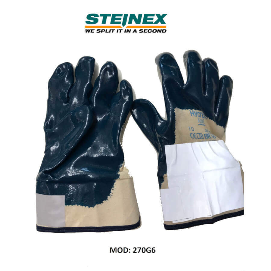 Guanti da lavoro protettivi in nitrile blu