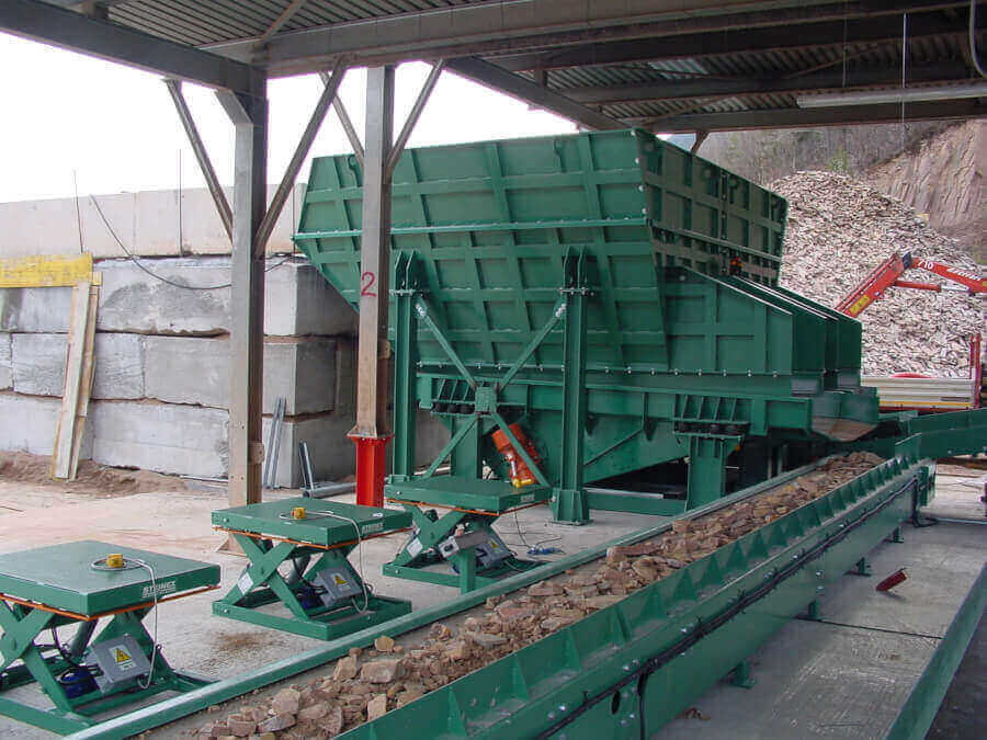 Impianto industriale per lavorazione e trasporto pietre