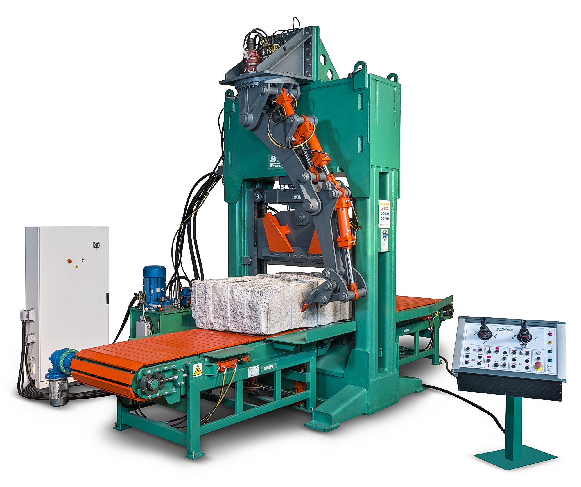 Macchina industriale per taglio blocchi di pietra