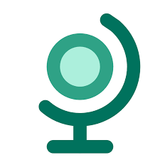 Icono estilizado de un globo verde